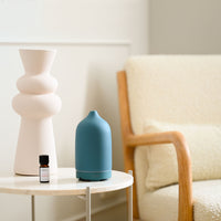 Marzou ceramic aroma diffuser ocean blue in living room