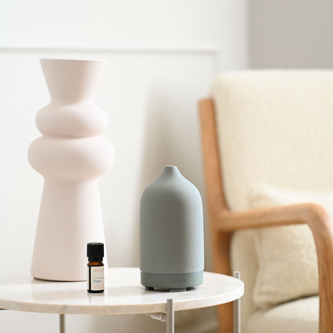 Ceramic aroma diffuser - Sage grey