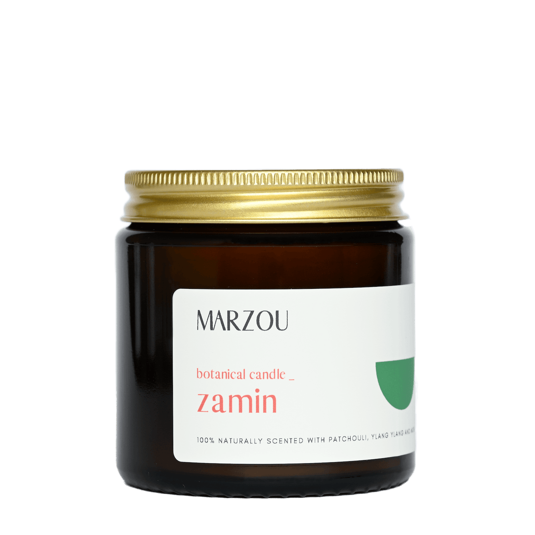 earthy floral natural candle Zamin, Marzou botanical candles