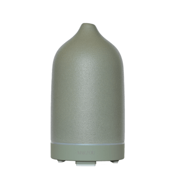 Marzou ceramic aroma diffuser sage grey - front view