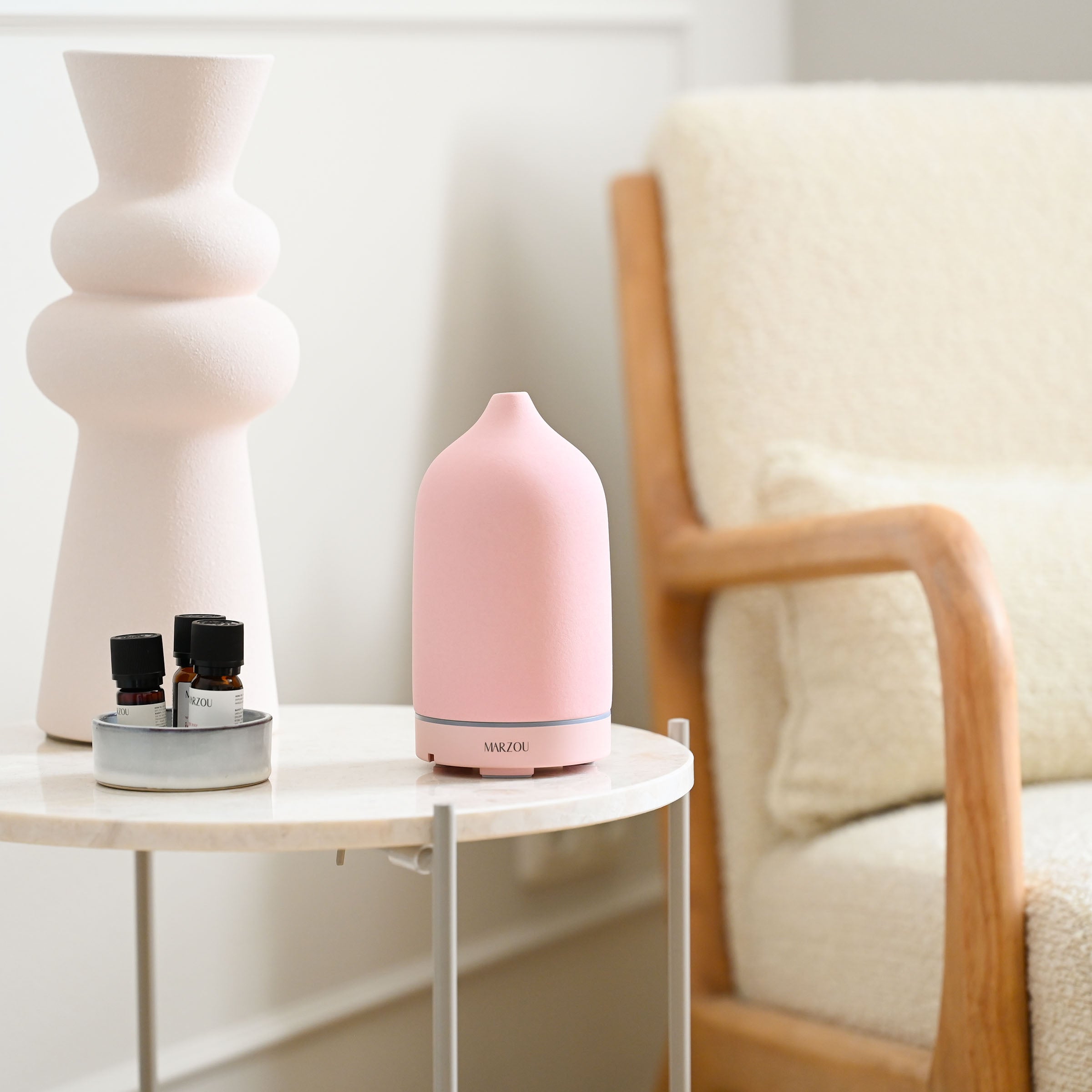 Ceramic aroma diffuser - Lotus pink – Marzou