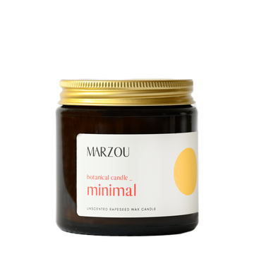 minimal unscented candle with rapeseed wax